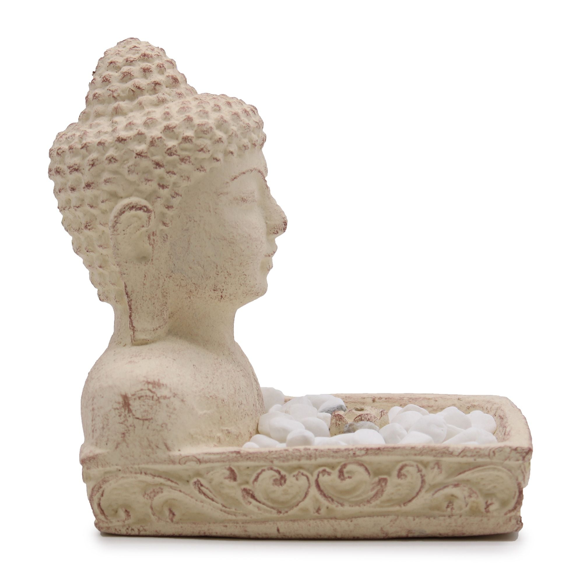 Suporte de Incenso Buda Feng Shui Creme