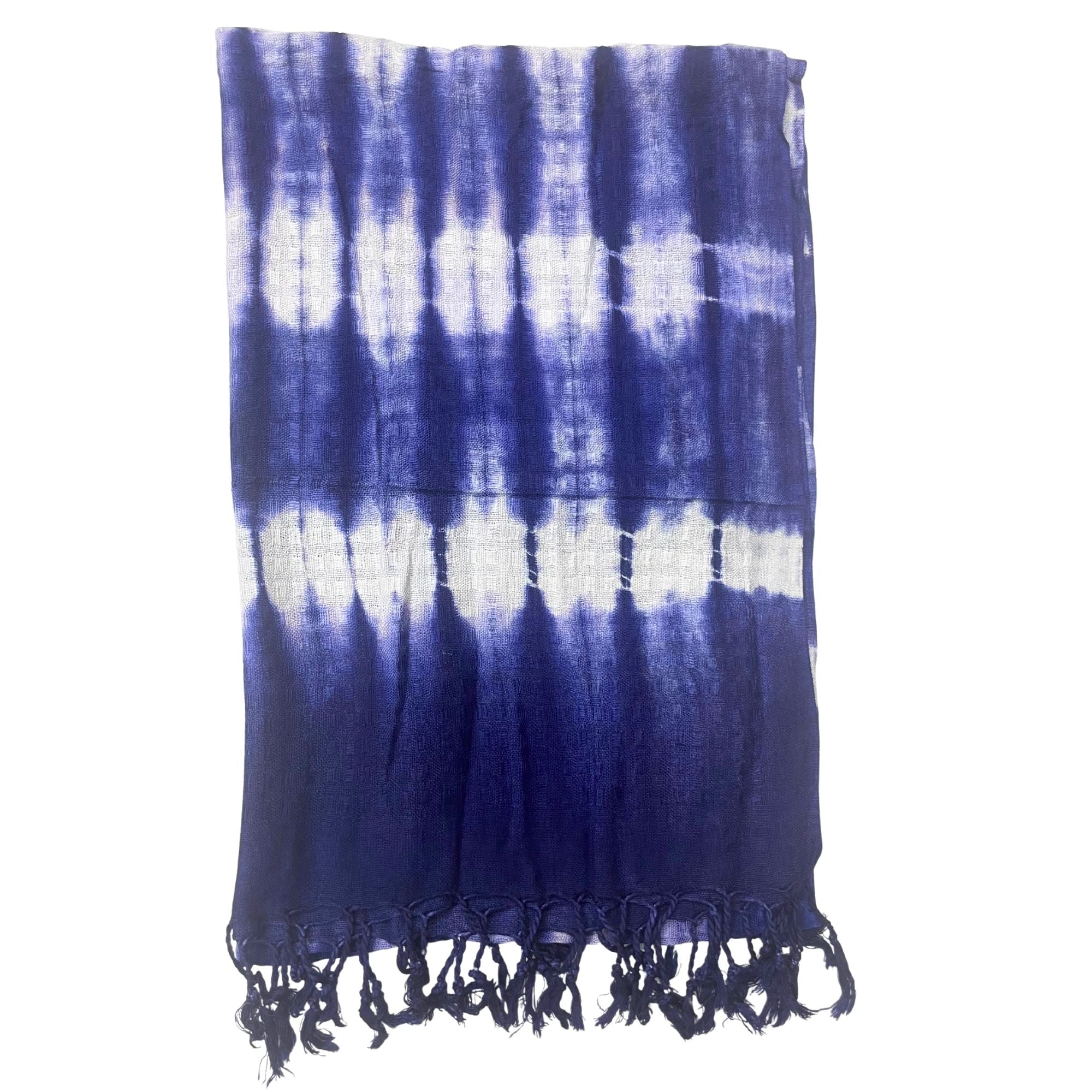 Écharpe Boho Java Art - Riscas Índigo - 62x200 cm