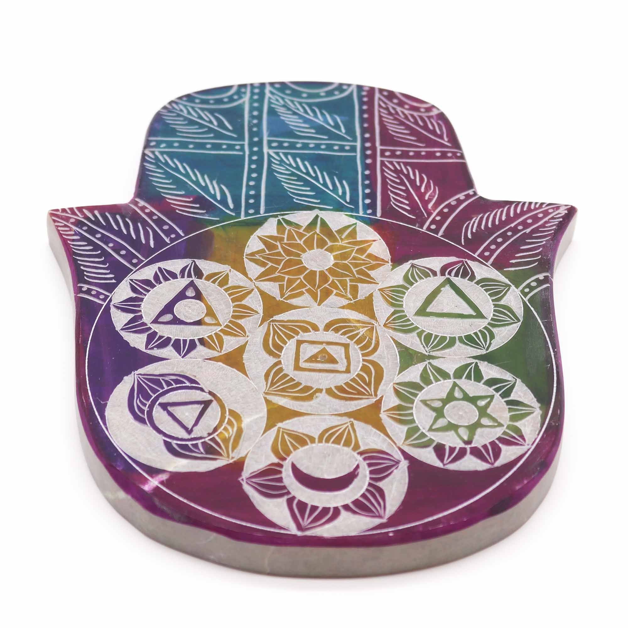 Suporte de Incenso Hamsa Grande Sete Chakras