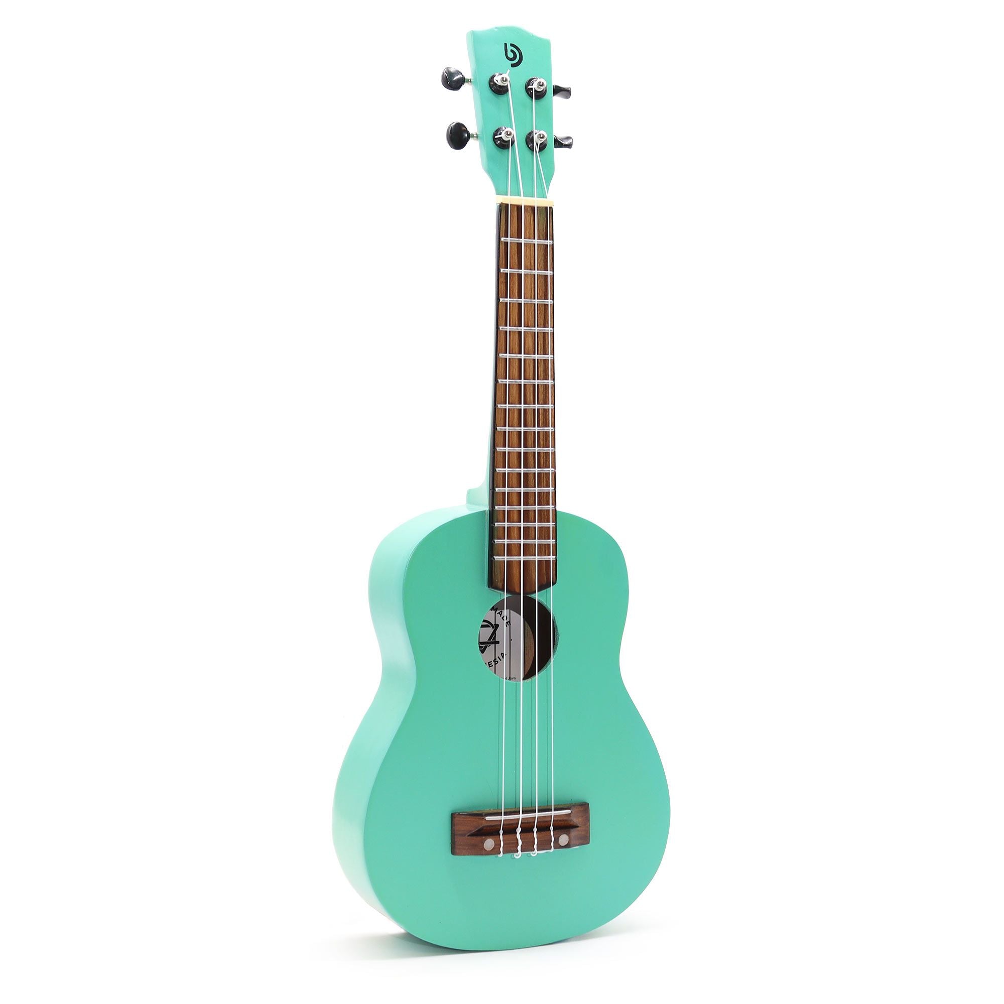 Ukulele Artesanal - Acabamento Turquesa (4 Cordas)