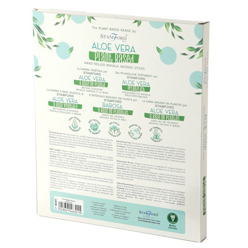 Incenso Masala à Base de Plantas Aloé Vera