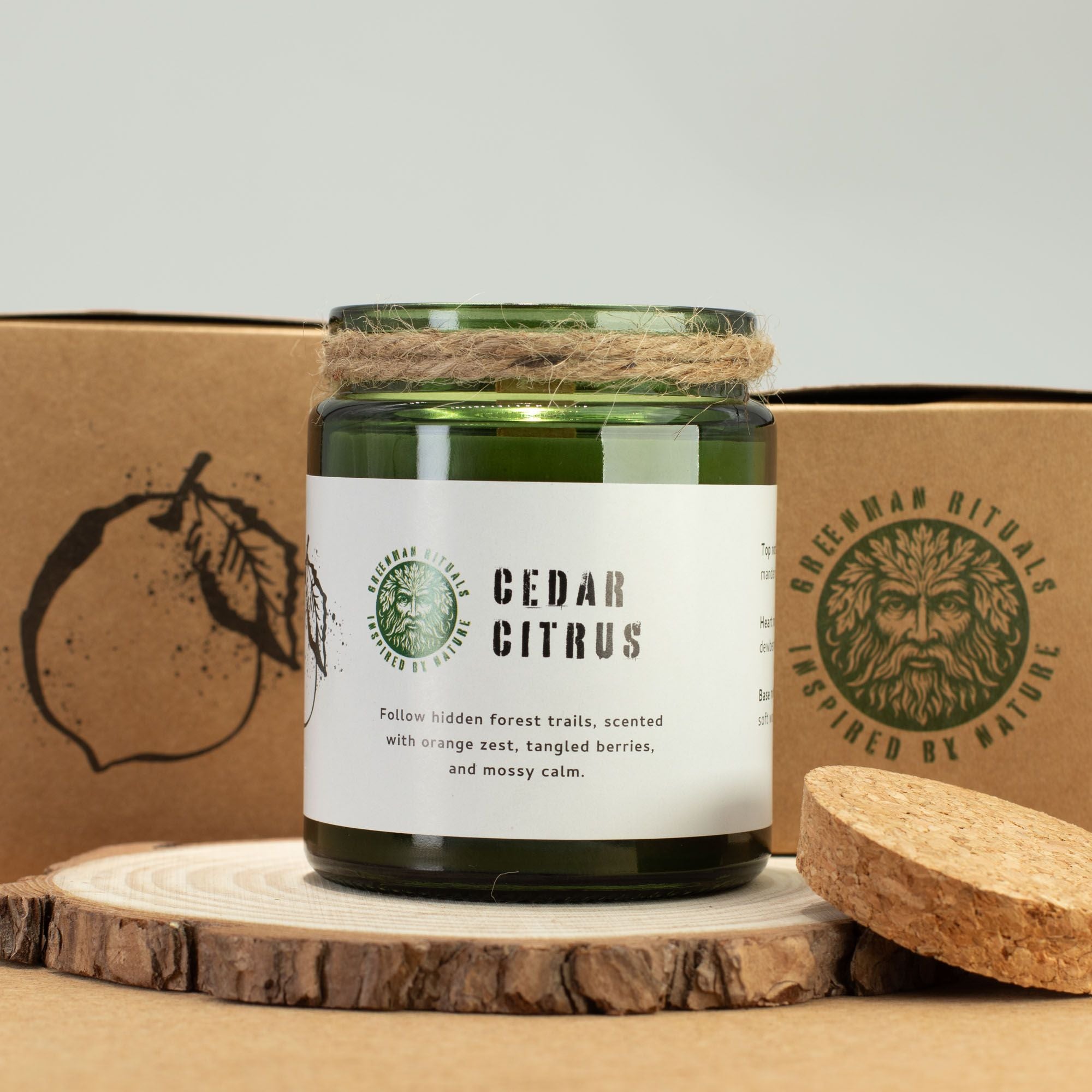 Vela de Soja Greenman Woodwick Cedro e Citrinos