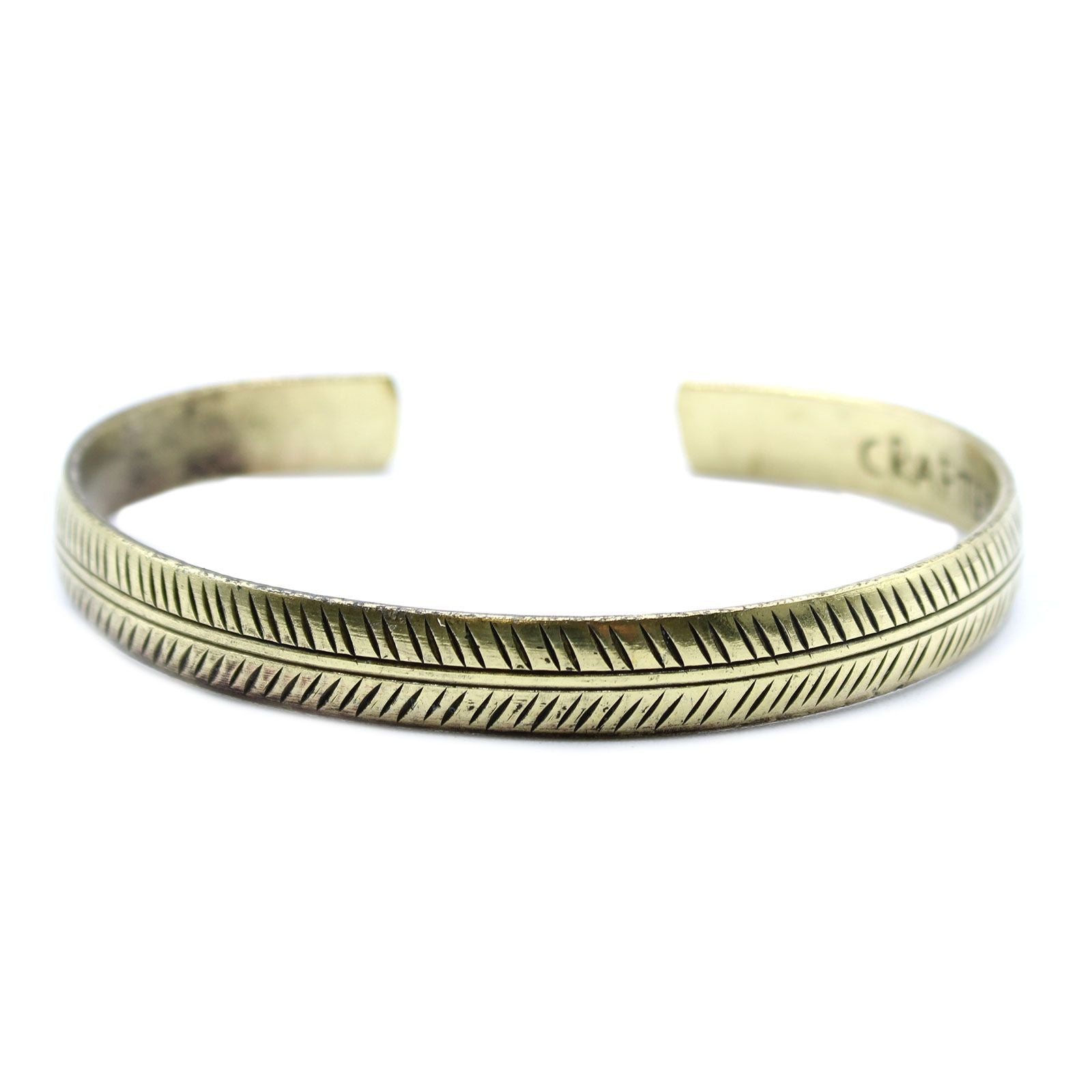Tibetan Brass Bracelet – Fine Tribal Leaf