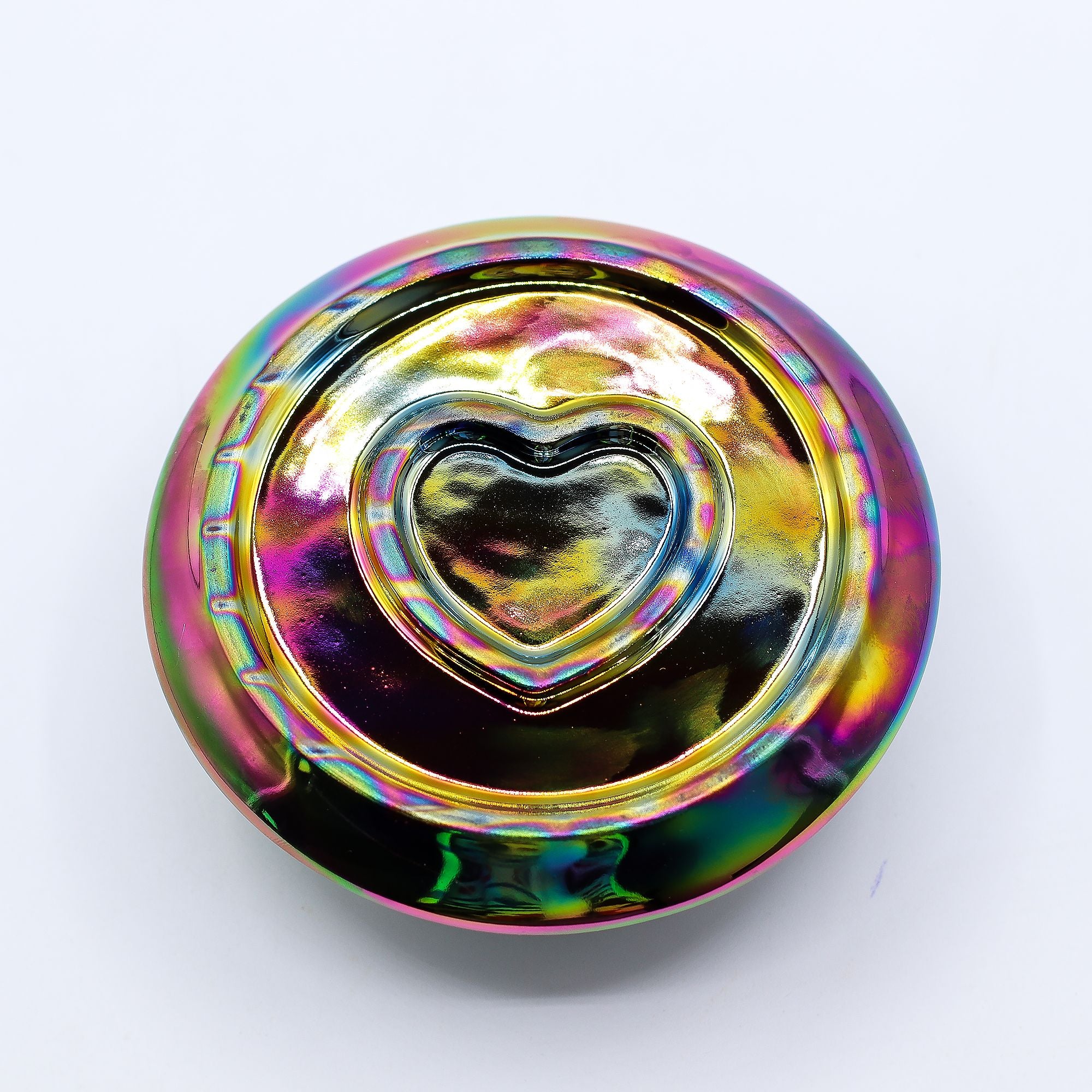 Ceramic Holder for Palo Santo and Incense Metallic Rainbow Mandala