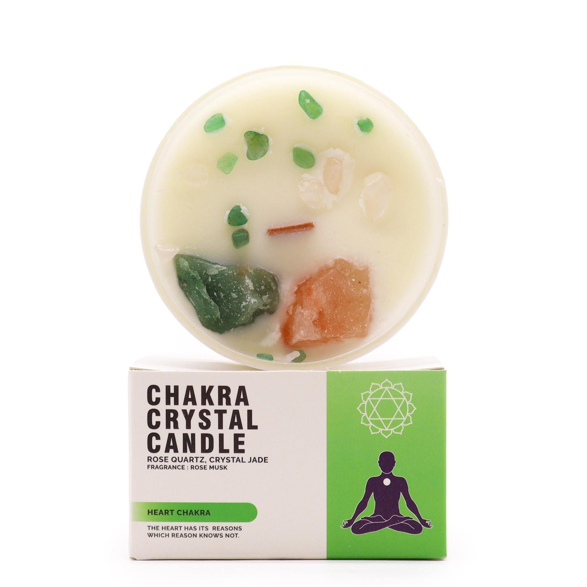 Vela de Cristal Chakra Coração