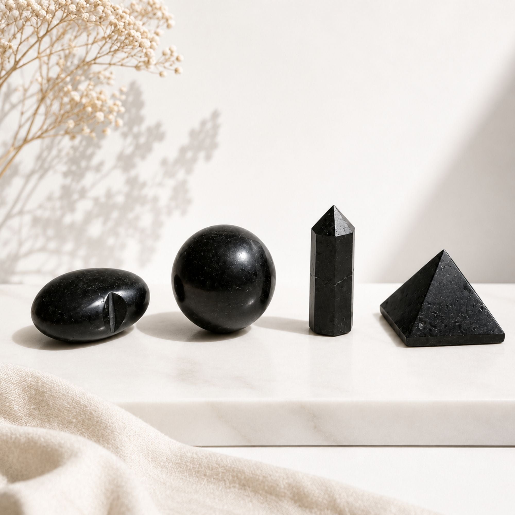 Cuatro Formas en Piedra Preciosa – Turmalina Negra