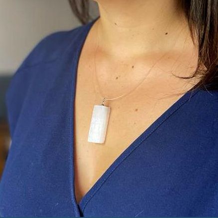 Pendente de Selenite Natural