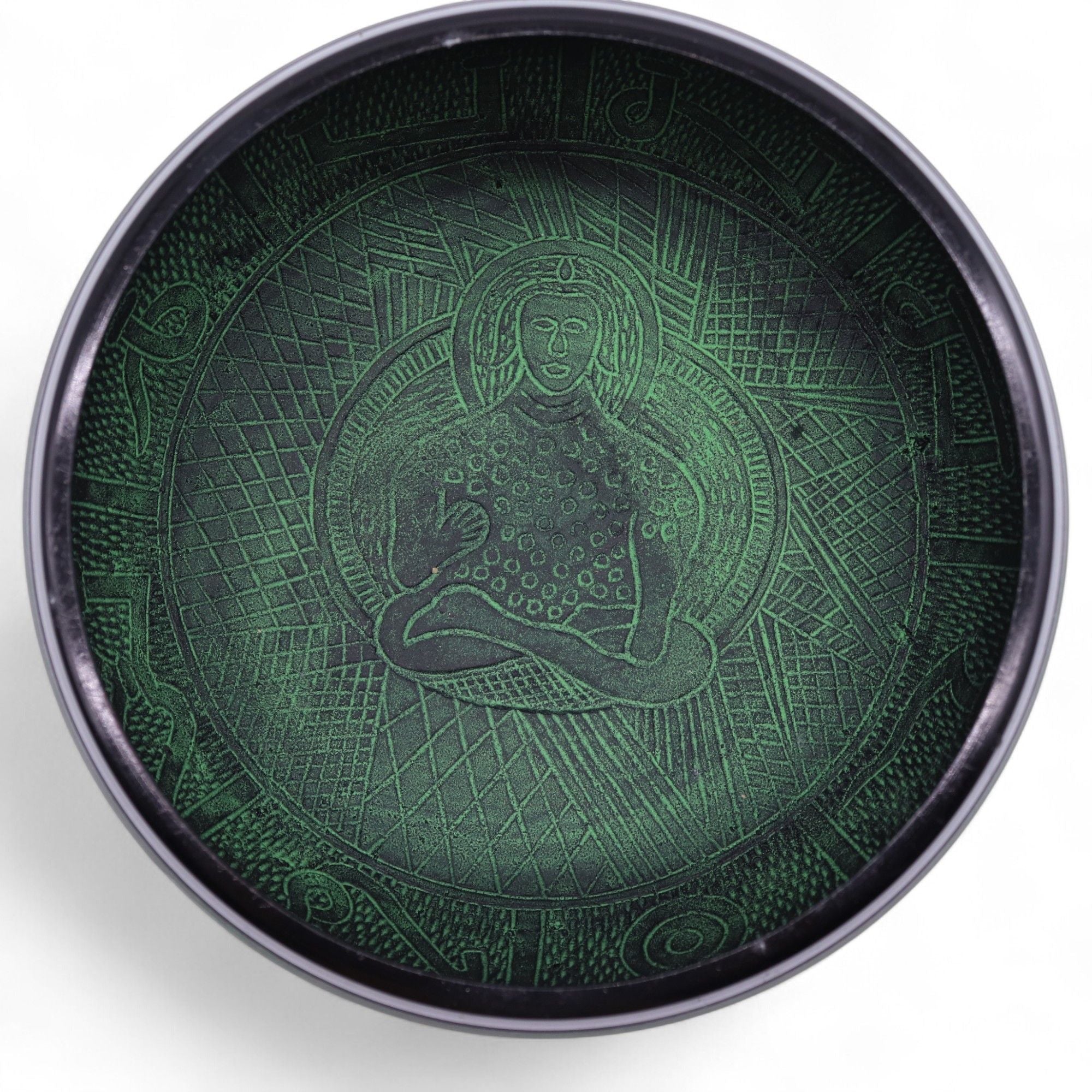 Cuenco Tibetano con Forma de Seta – Verde Musgo