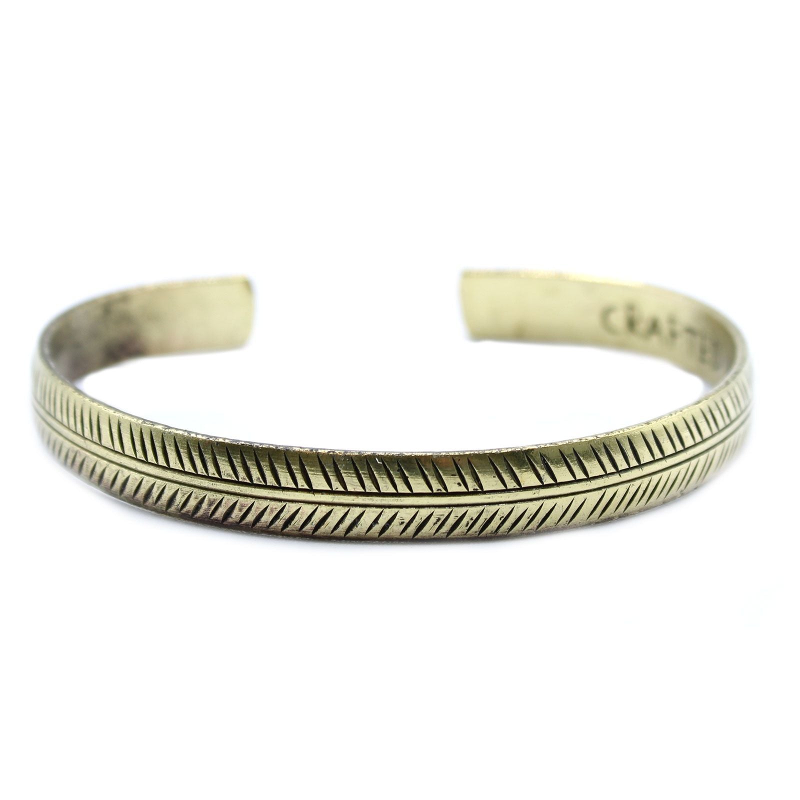 Tibetan Brass Bracelet – Fine Tribal Leaf
