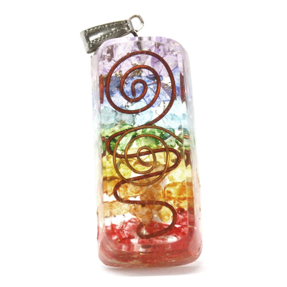 Pendente de Orgonite - Arco-Íris
