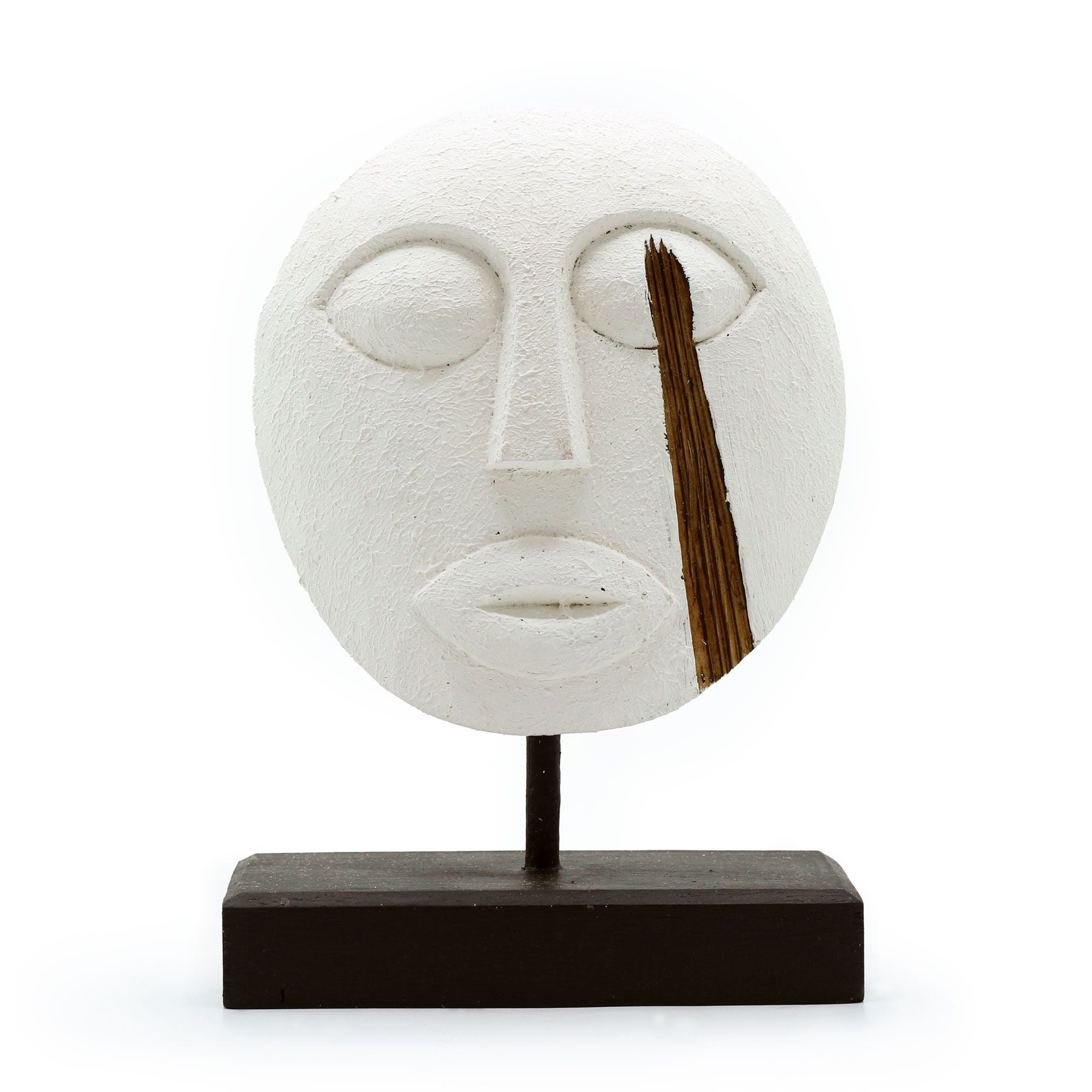 Máscara Decorativa Tribal de Timor – Branca