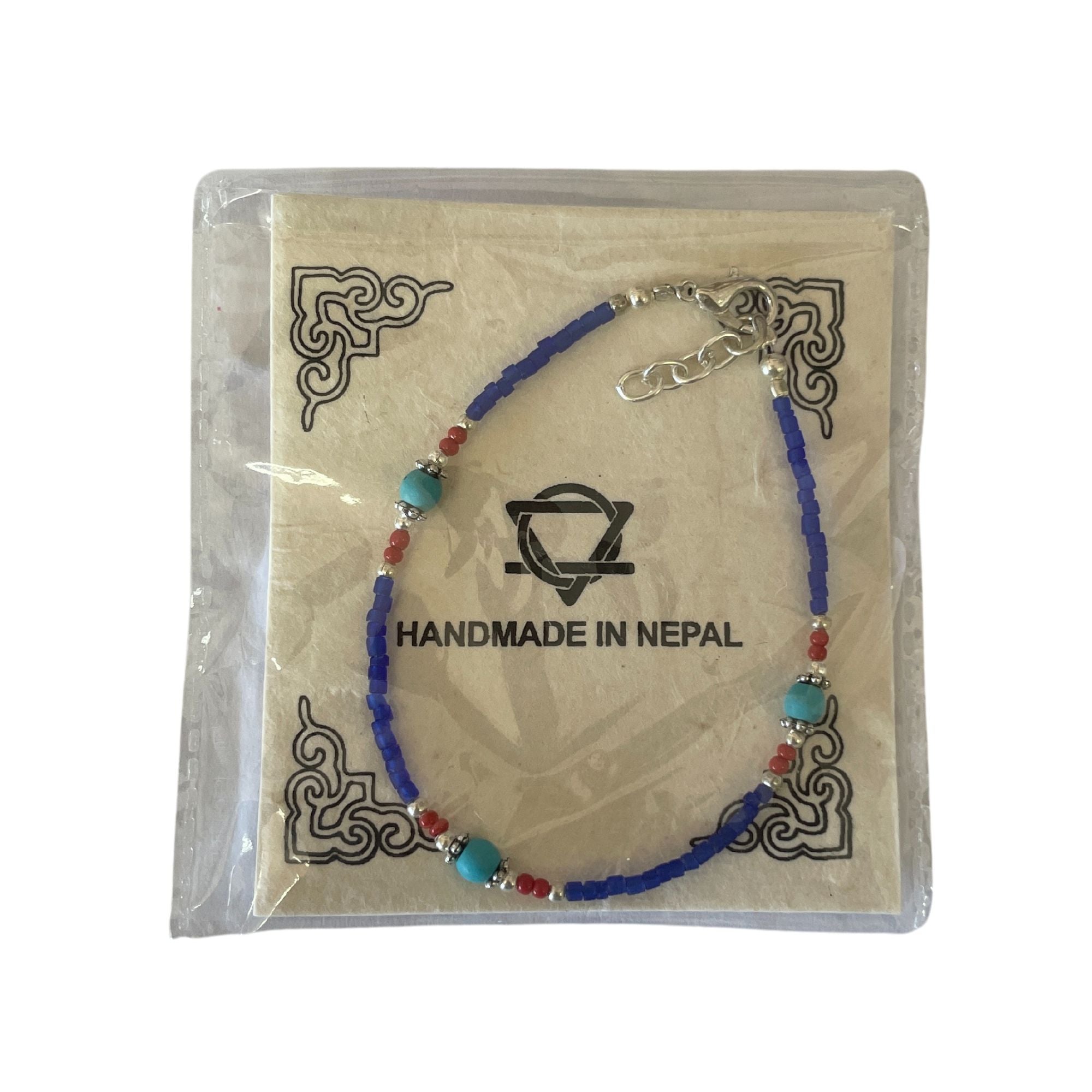 Pulseira Nepalesa de Gema Extra Fina - Ónix Azul