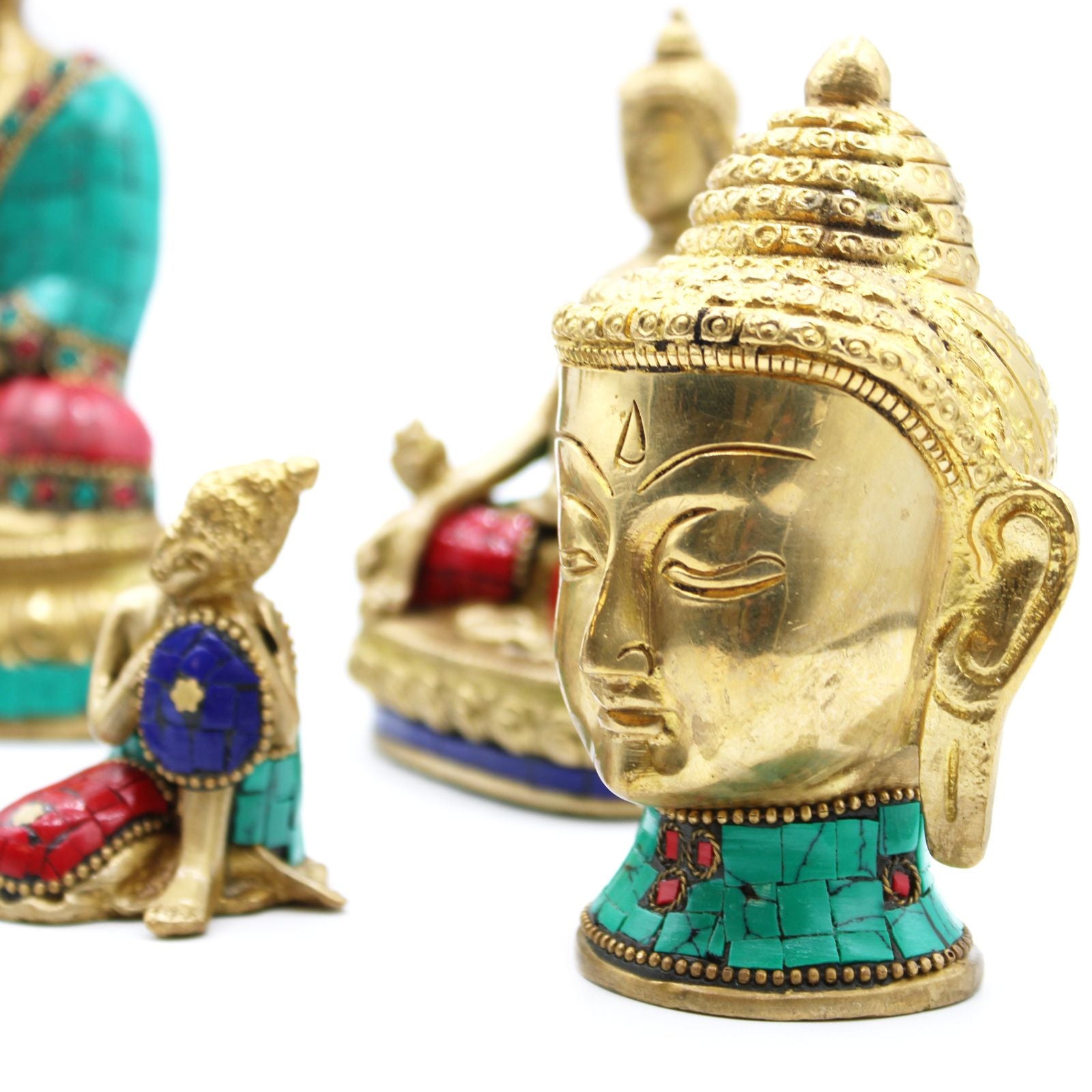 Figura de Buda em Latão – Cabeça Média
