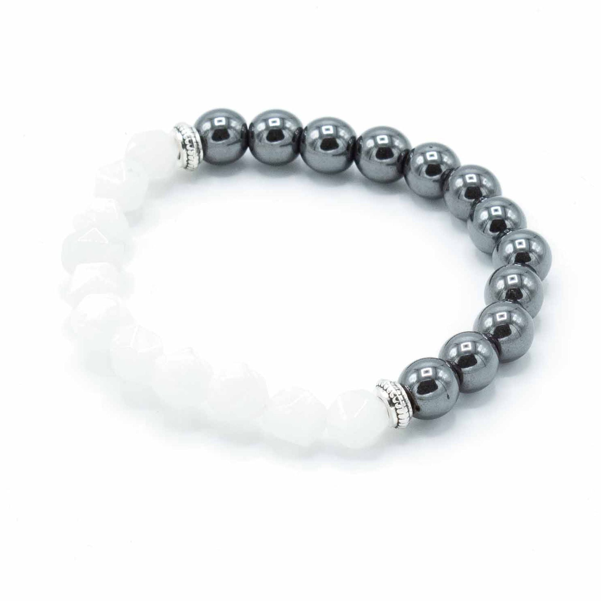 Pulseira Magnética em Pedra Natural Entalhada – Quartzo