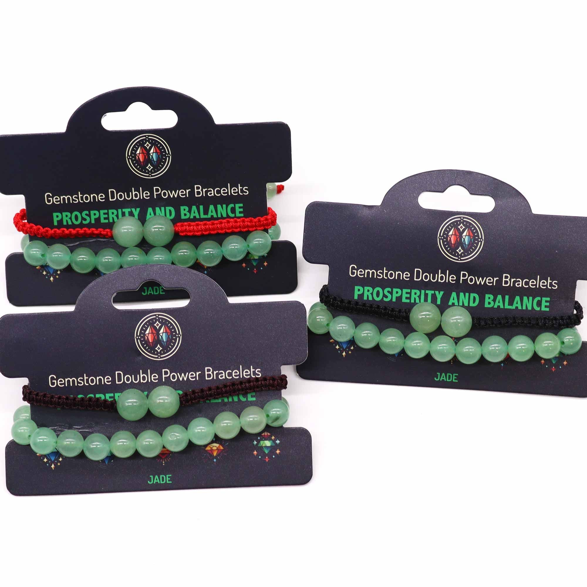 Pulseras Doble Poder en Piedras Naturales – Jade