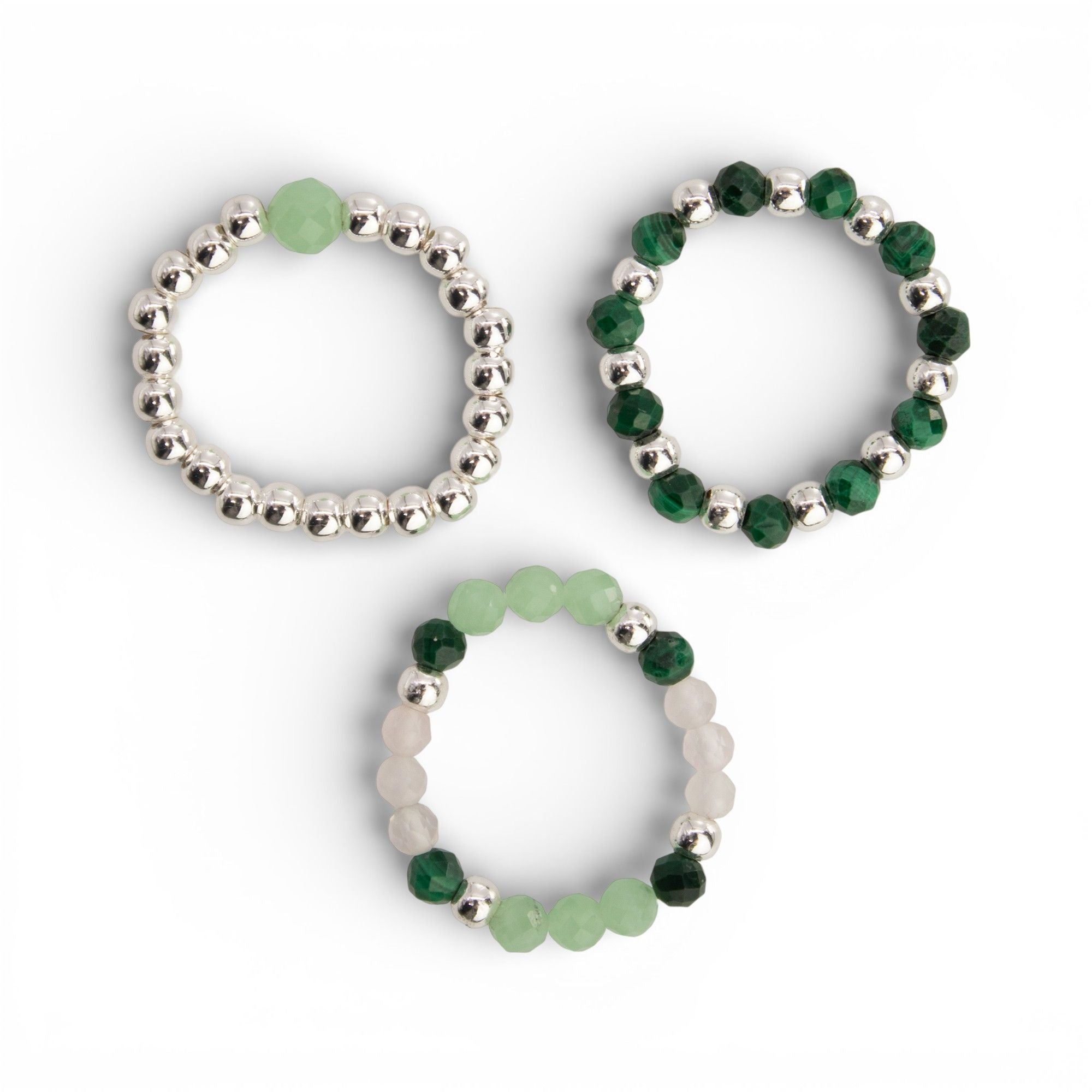 Conjunto de Anéis com Pedra Nymph – Espírito da Floresta