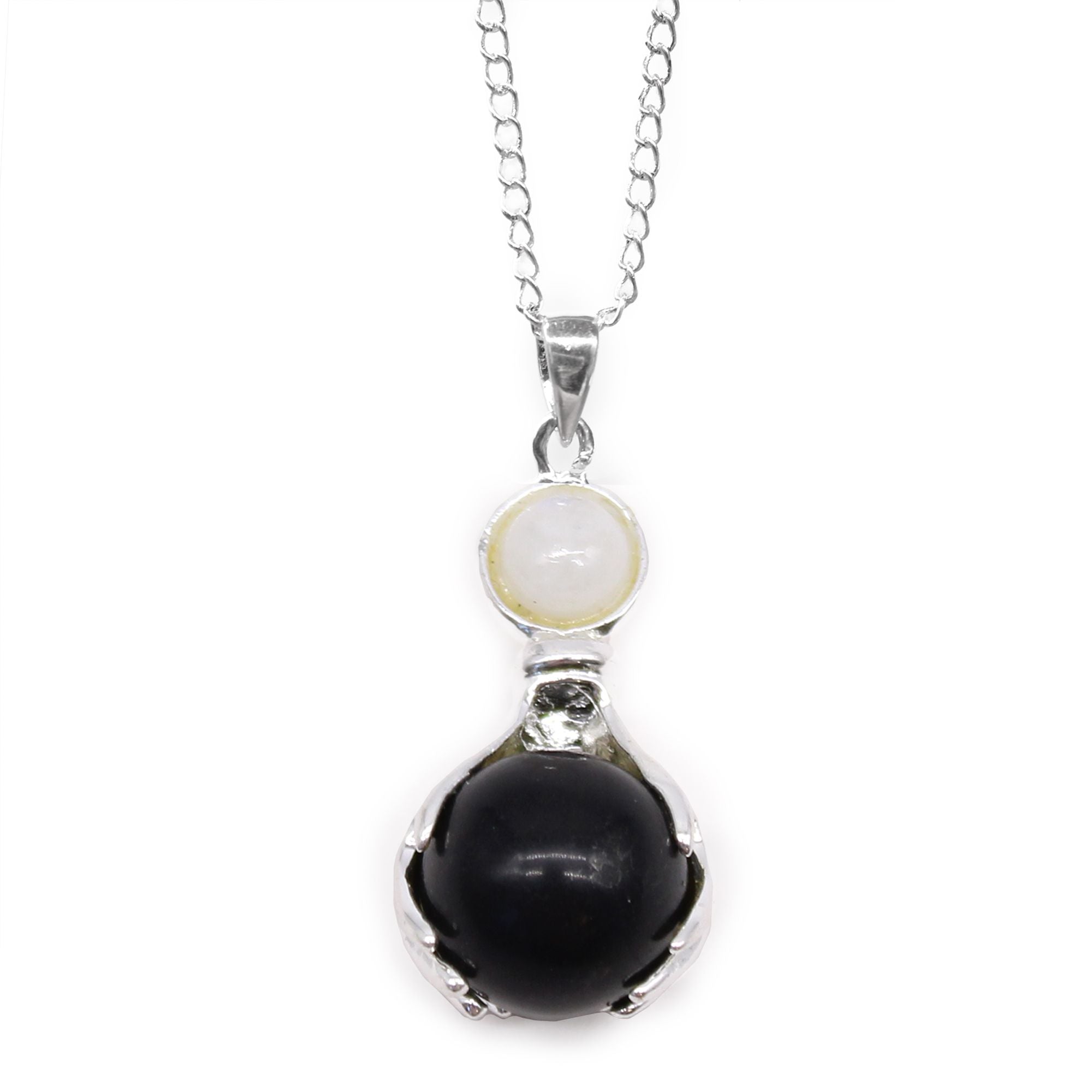 Pendente Mãos Curativas de Pedra Preciosa - Ágata Negra