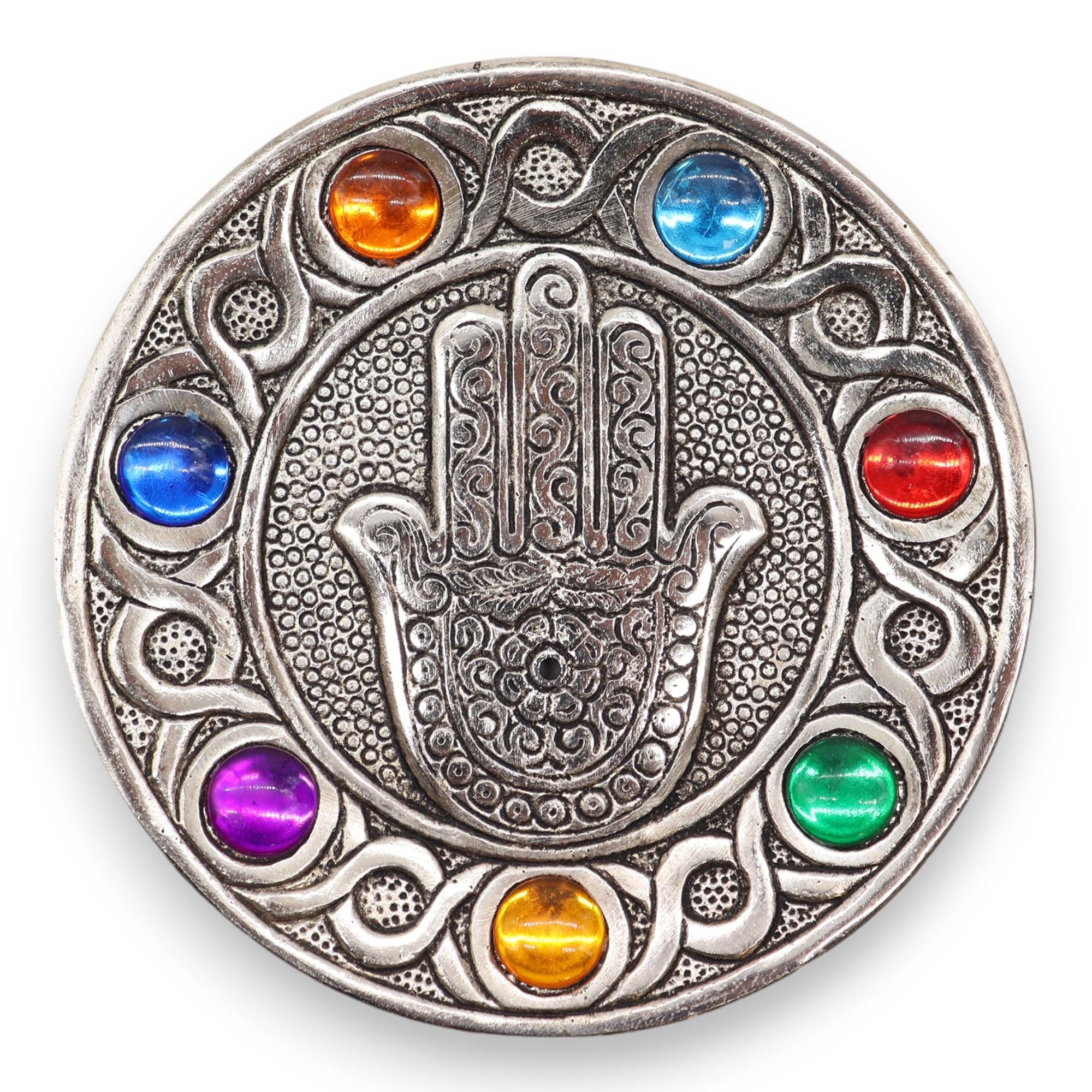 Suporte de Incenso Hamsa Sete Chakras