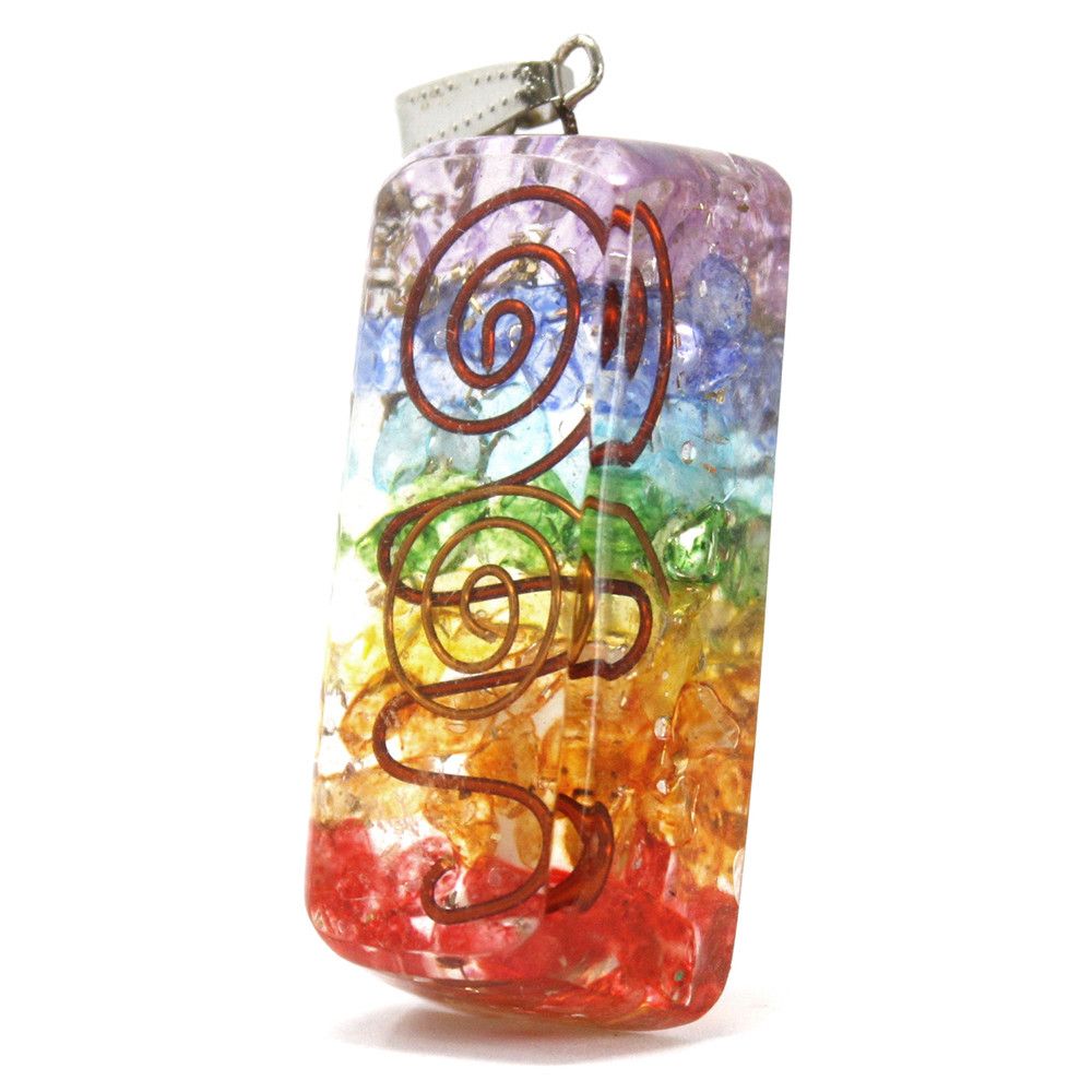 Pendente de Orgonite - Arco-Íris