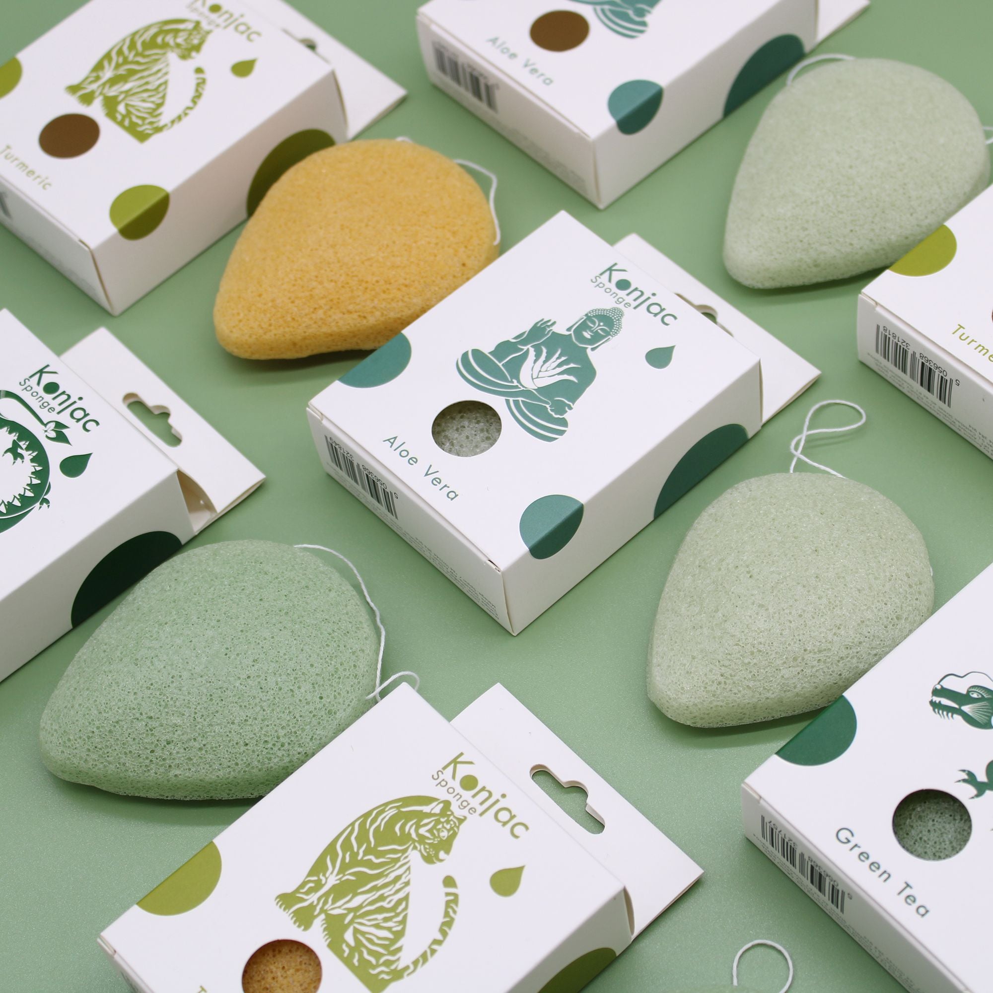 Esponja facial Konjac con Aloe Vera, Cicatrizante