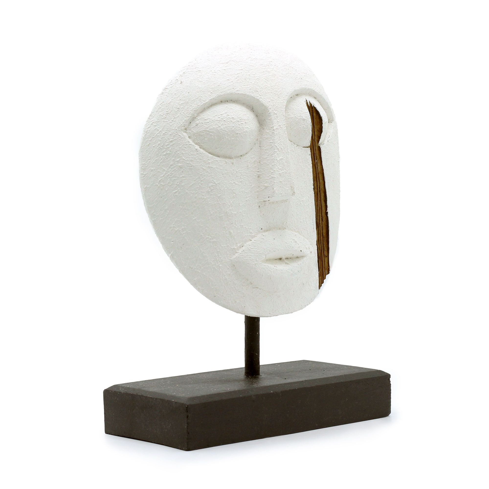 Máscara Decorativa Tribal de Timor – Branca