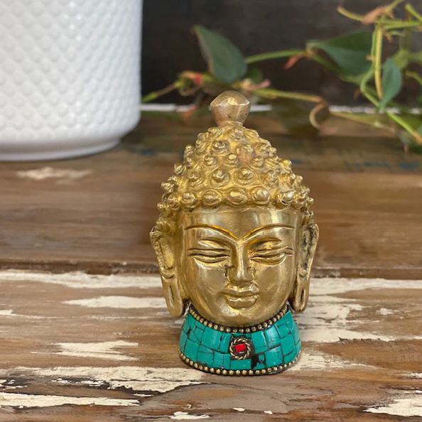 Figura de Buda em Latão – Cabeça Média