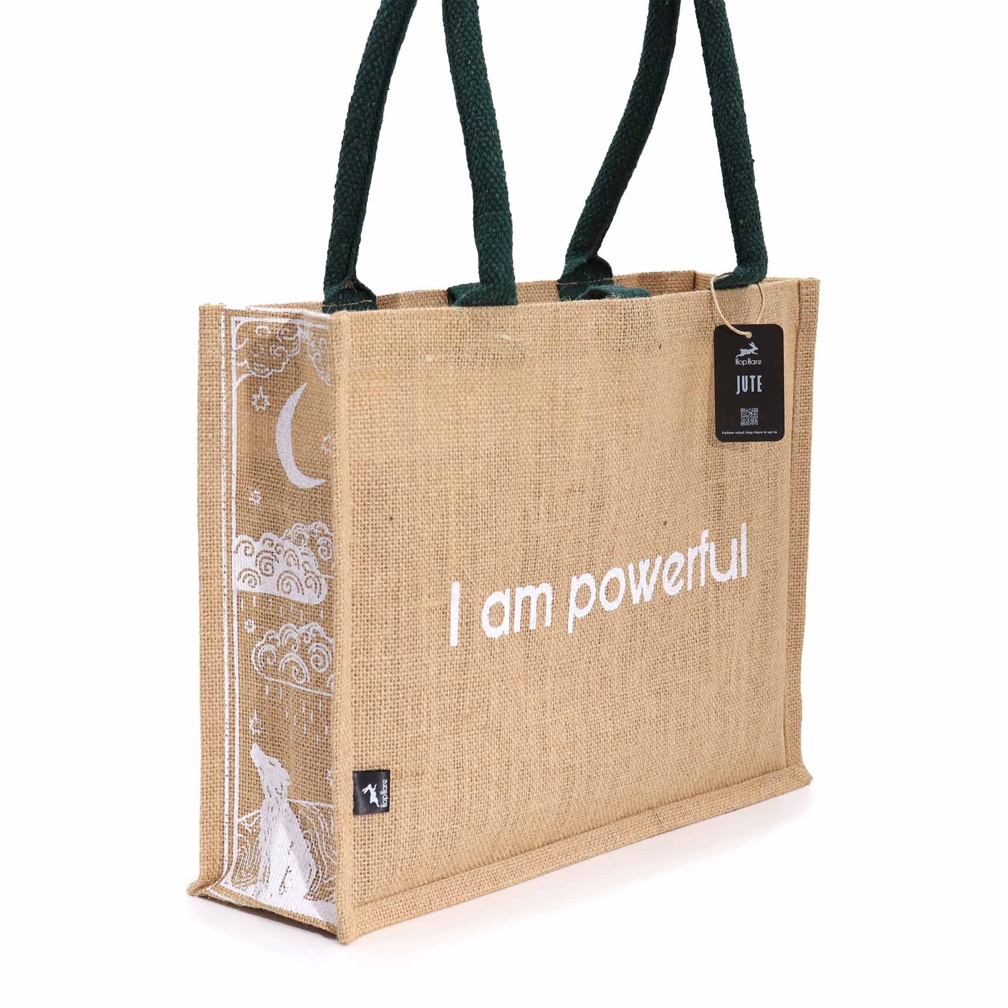 Bolsa Grande de Juta Hop Hare - Sou Poderosa