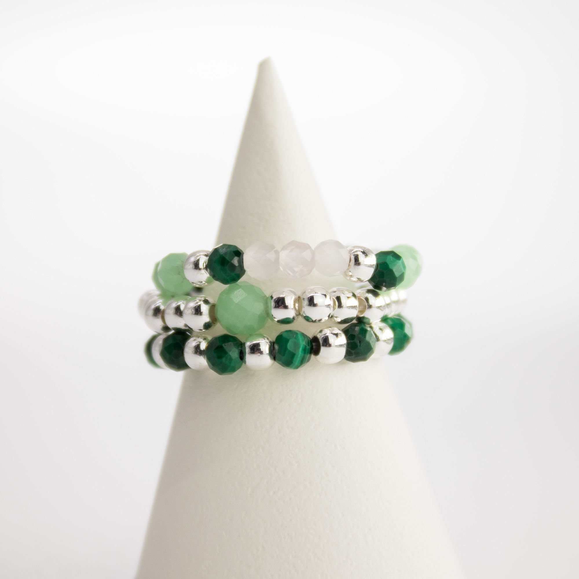 Conjunto de Anéis com Pedra Nymph – Espírito da Floresta