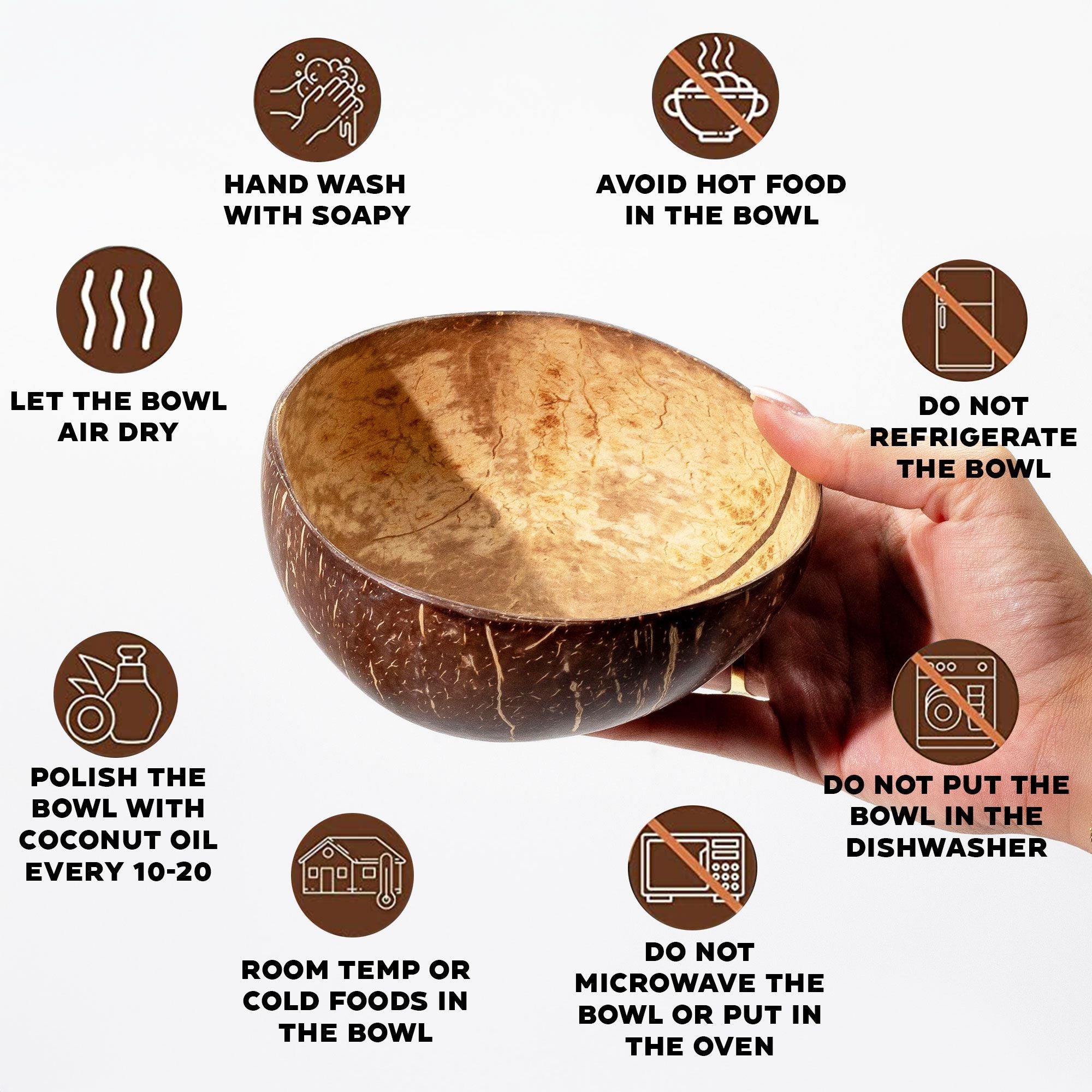 Taça Grande em Coco Natural