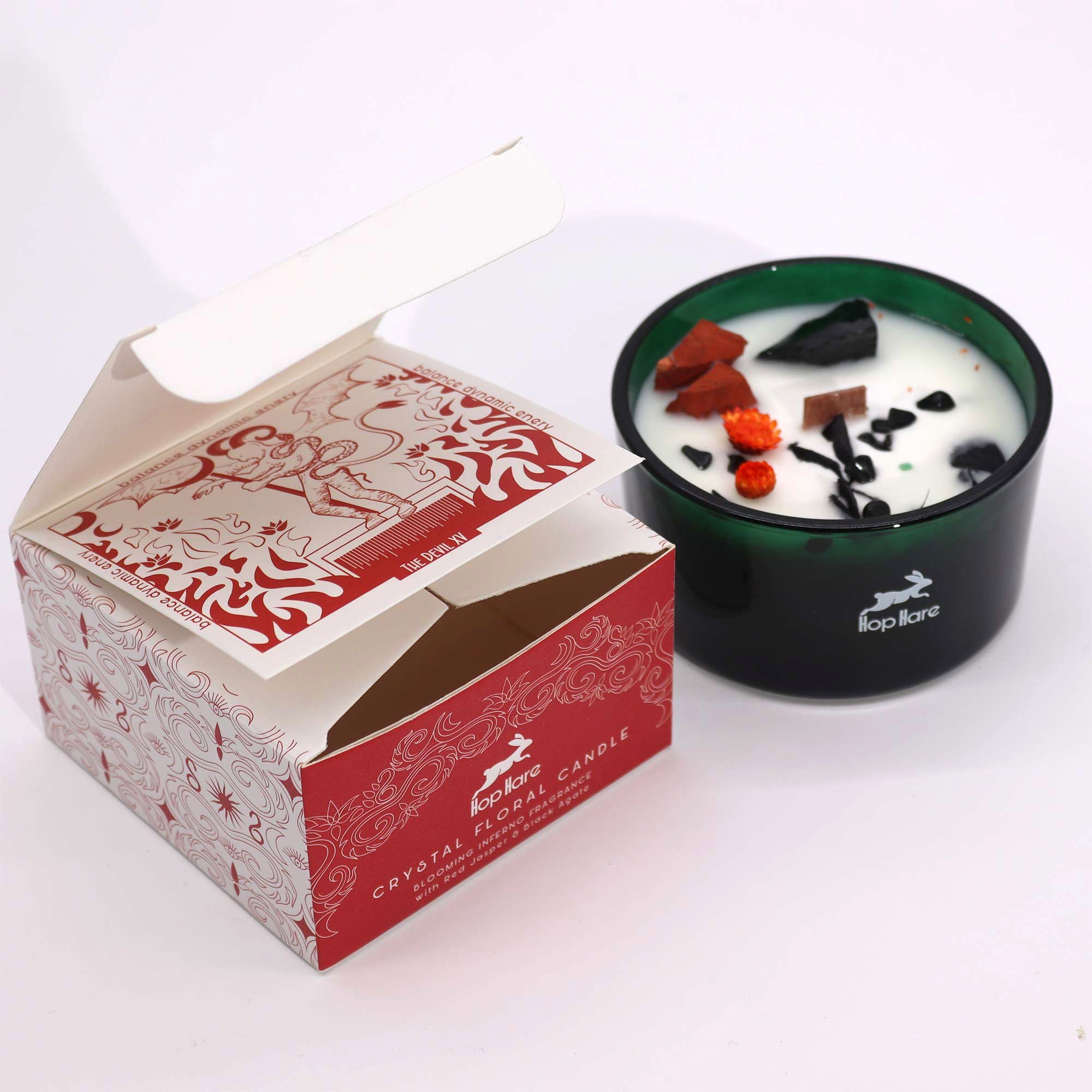 Vela floral mágica con cristal Hop Hare Demonio