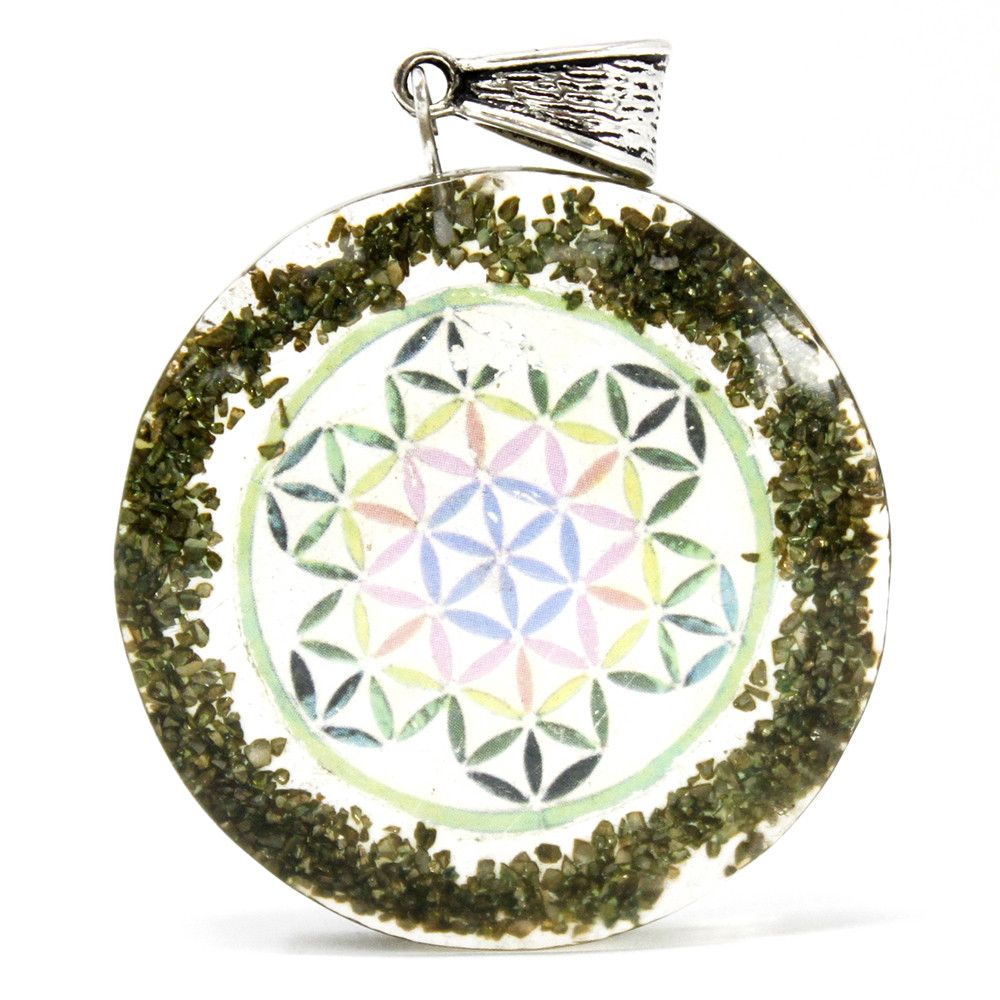 Pendente de Orgonite - Pedra Verde