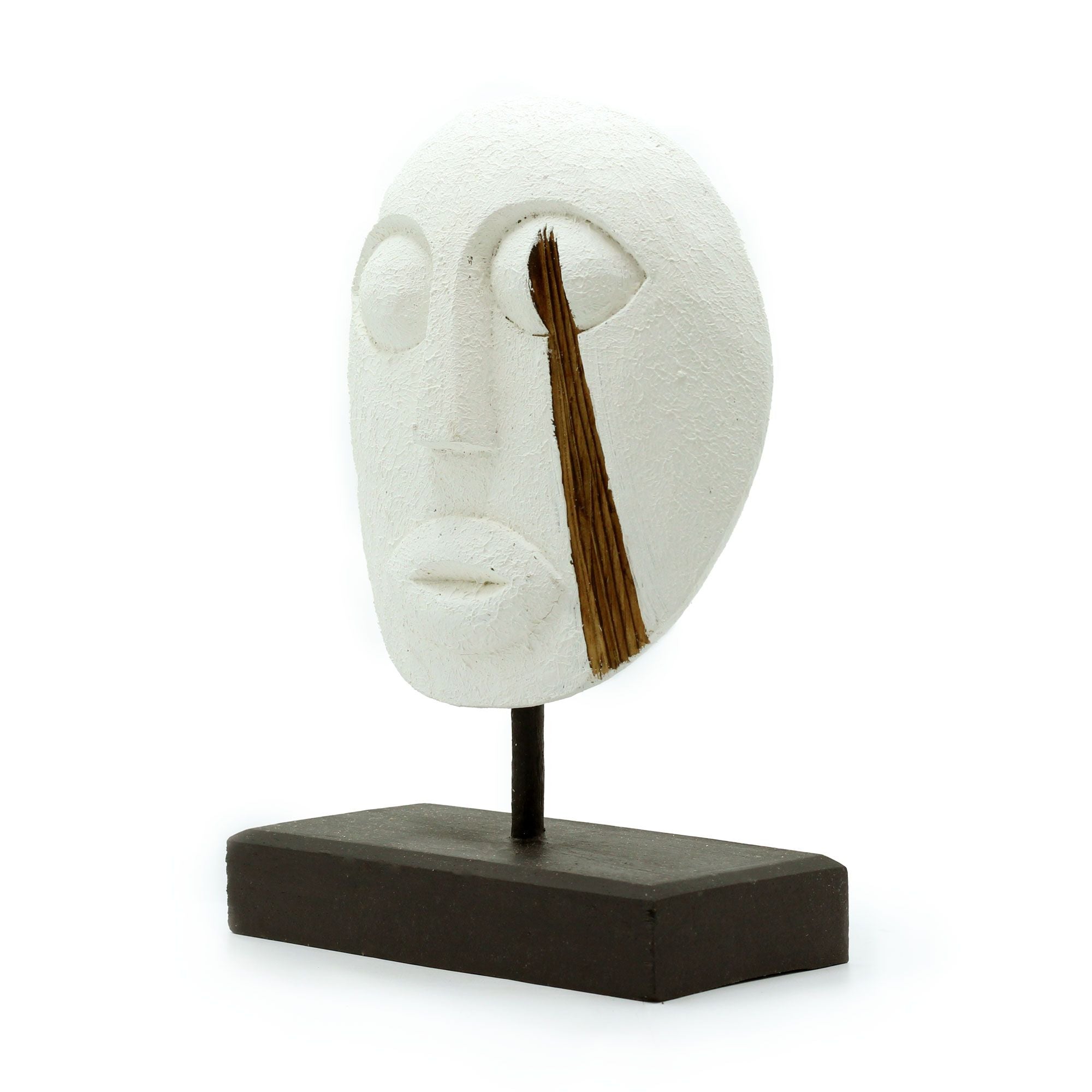 Máscara Decorativa Tribal de Timor – Branca