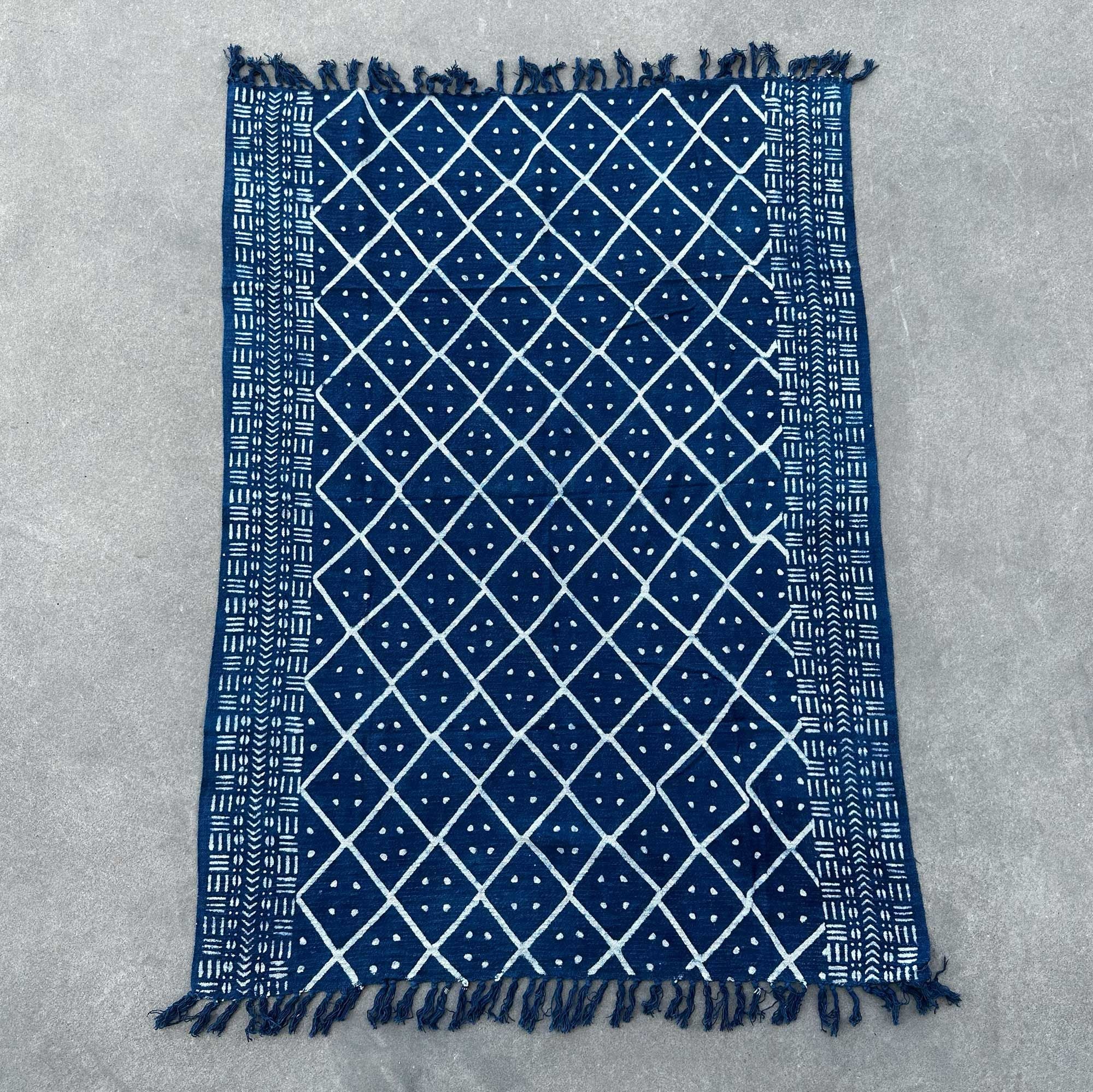Manta Índigo Artesanal Midnight Heerak