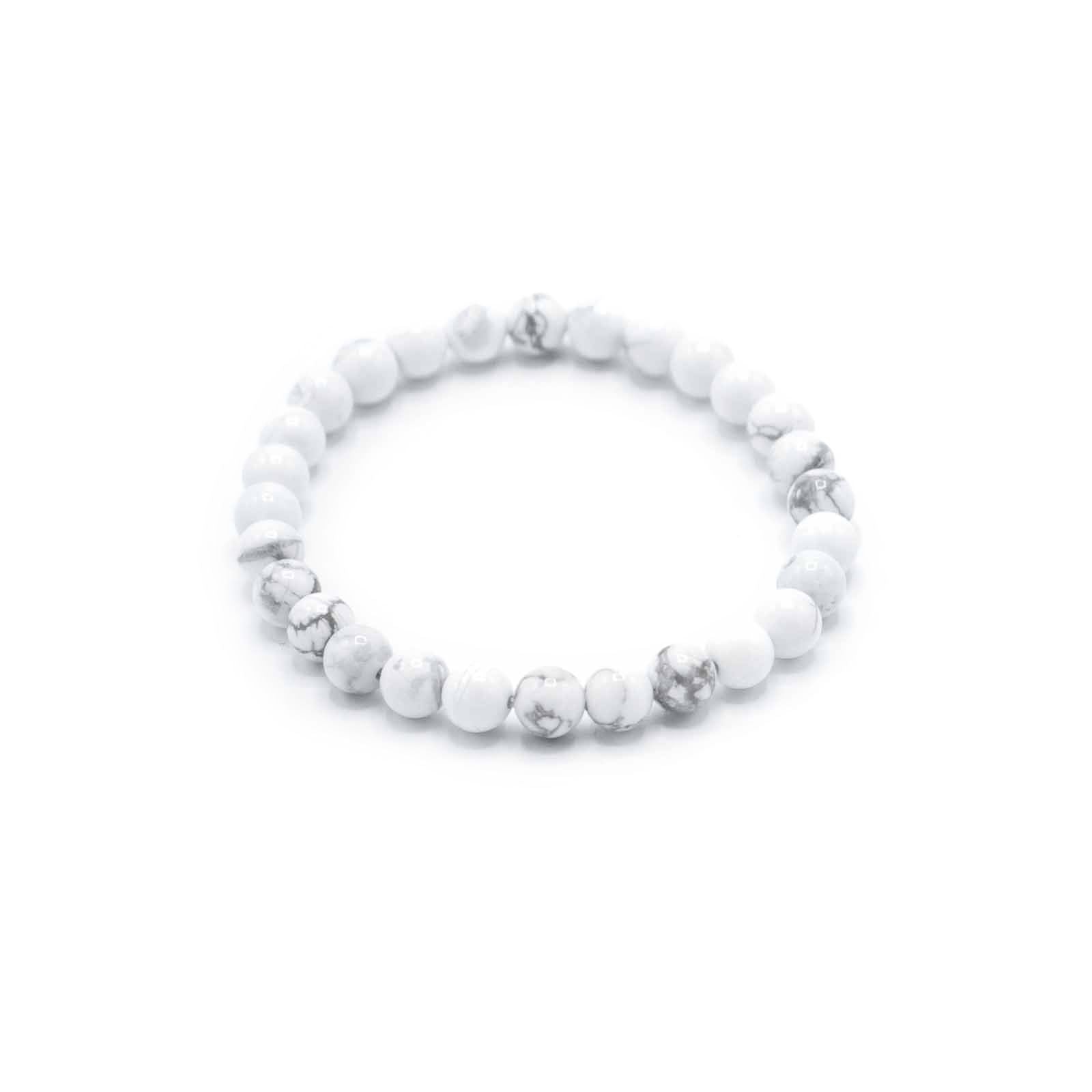 Pulseira de Manifestação em Pedra Natural – Jaspe Branco – Paz