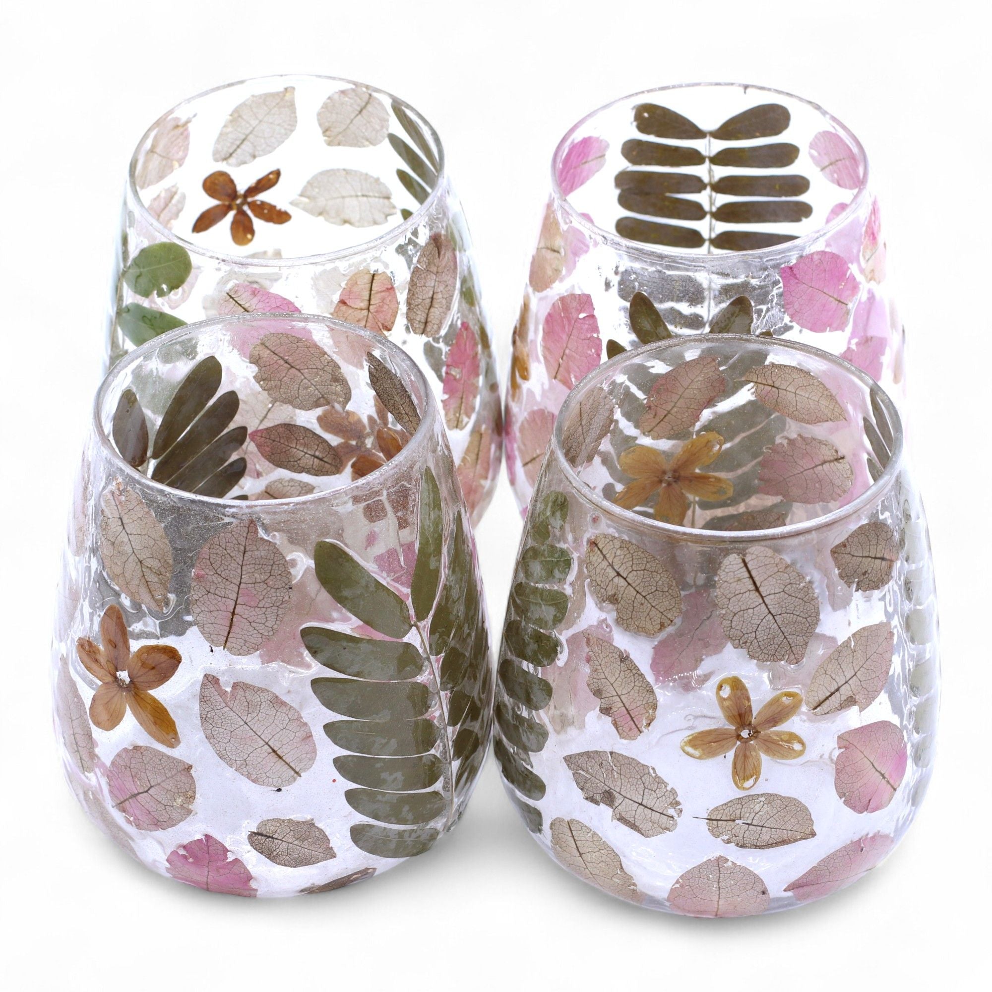 Castiçal de Vidro Floral Natural Jarra Primavera 12 x 11 cm