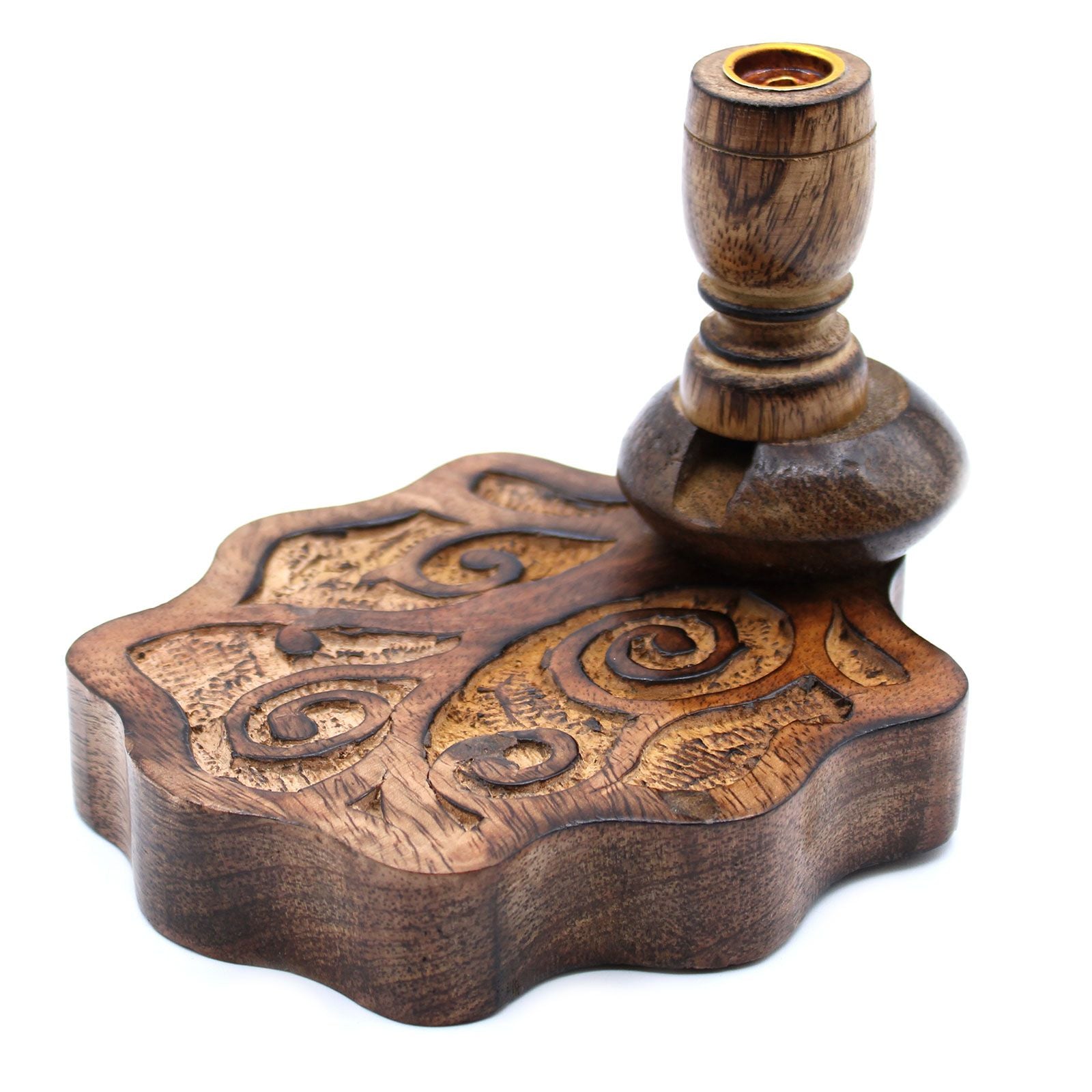 Mango Wood Tree of Life Backflow Incense Burner