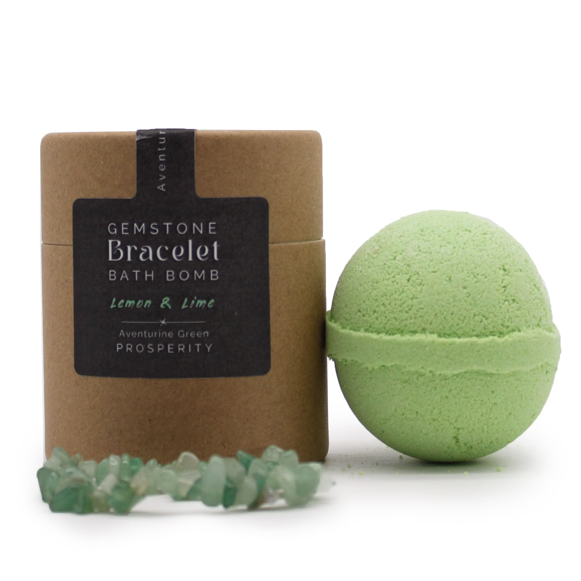 Bomba de Banho com Pulseira de Pedra Natural - Aventurina Verde
