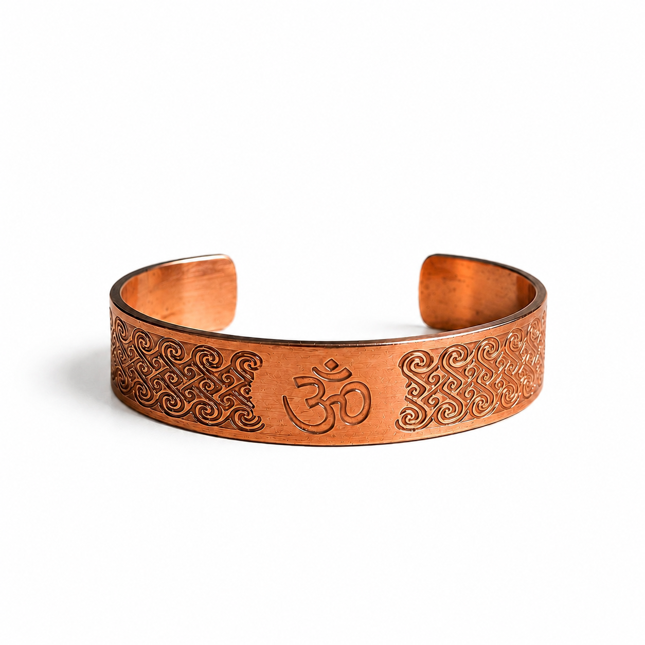 Pulseira em Cobre Maciço com Afirmação Gravada