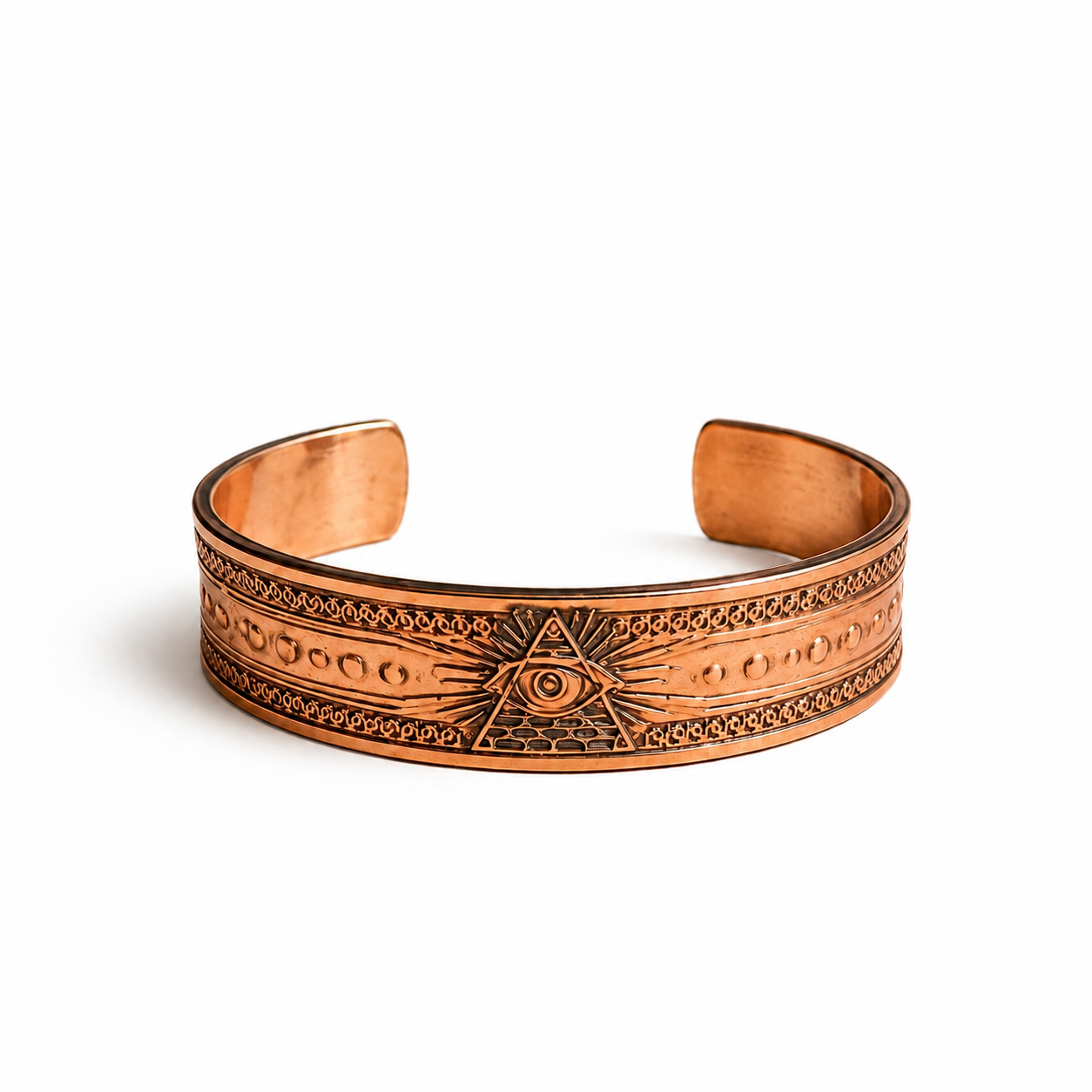 Pulseira em Cobre Maciço com Afirmação Gravada