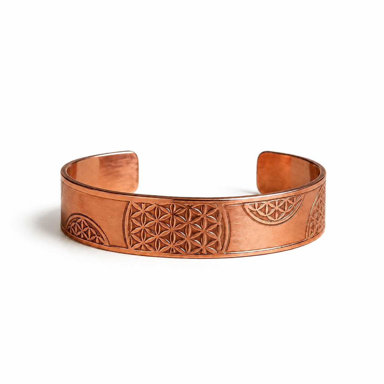 Pulseira em Cobre Maciço com Afirmação Gravada