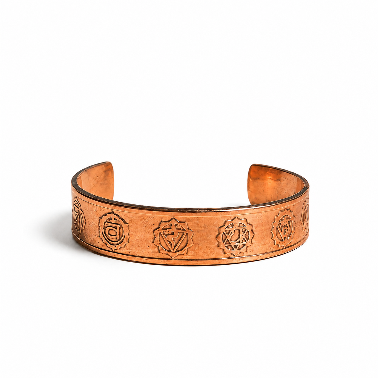 Pulseira em Cobre Maciço com Afirmação Gravada