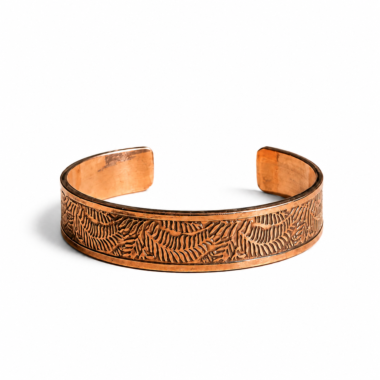 Pulseira em Cobre Maciço com Afirmação Gravada
